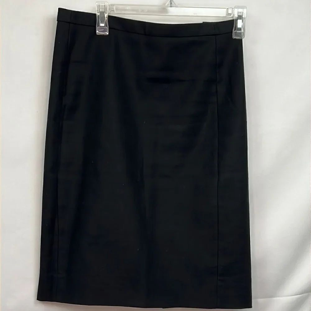 J. Crew black label black cotton pencil skirt size 2